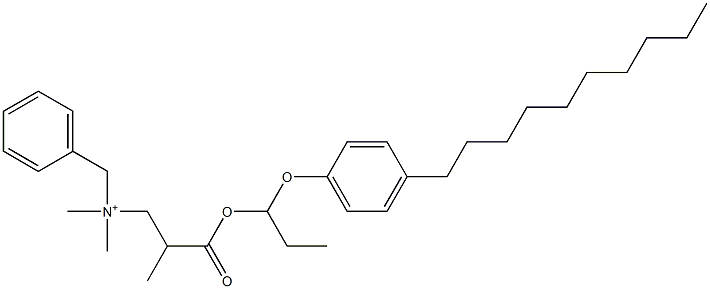 N,N-Dimethyl-N-benzyl-N-[2-[[1-(4-decylphenyloxy)propyl]oxycarbonyl]propyl]aminium Struktur