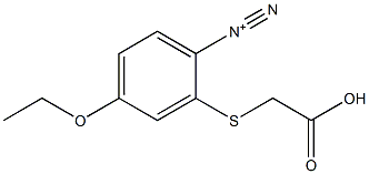 2-(Carboxymethylthio)-4-ethoxybenzenediazonium Struktur