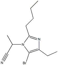 5-Bromo-2-butyl-1-(1-cyanoethyl)-4-ethyl-1H-imidazole Struktur