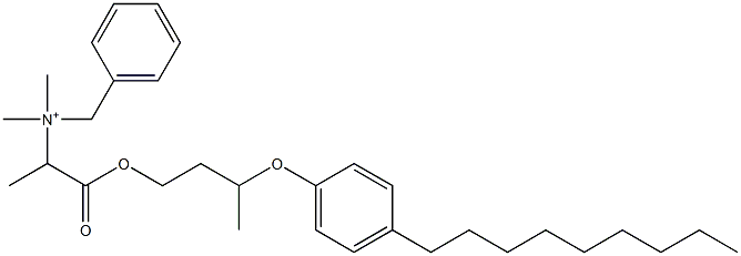 N,N-Dimethyl-N-benzyl-N-[1-[[3-(4-nonylphenyloxy)butyl]oxycarbonyl]ethyl]aminium Struktur