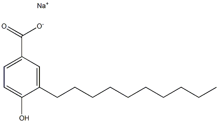 3-Decyl-4-hydroxybenzoic acid sodium salt Struktur