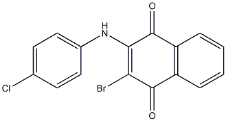 2-Bromo-3-(4-chlorophenyl)amino-1,4-naphthoquinone Struktur