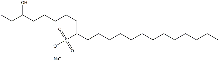 3-Hydroxydocosane-9-sulfonic acid sodium salt Struktur