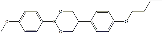 2-(4-Methoxyphenyl)-5-(4-butoxyphenyl)-1,3,2-dioxaborinane Struktur