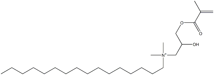 N-[2-Hydroxy-3-(methacryloyloxy)propyl]-N,N-dimethylhexadecan-1-aminium Struktur