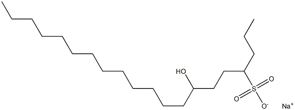 7-Hydroxyicosane-4-sulfonic acid sodium salt Struktur