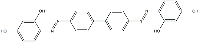 4,4'-[(1,1'-Biphenyl-4,4'-diyl)bis(azo)]bis[benzene-1,3-diol] Struktur