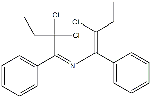 3,3,7-Trichloro-4,6-diphenyl-5-aza-4,6-nonadiene Struktur