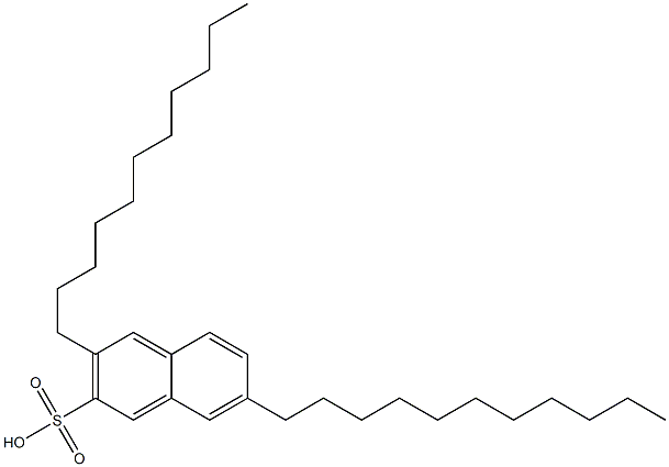 3,7-Diundecyl-2-naphthalenesulfonic acid Struktur