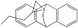 9,10-Dihydro-9,10-(methenothiopentanothiomethano)anthracene Struktur