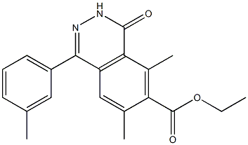 1-(3-Methylphenyl)-3,4-dihydro-4-oxo-5,7-dimethylphthalazine-6-carboxylic acid ethyl ester Struktur