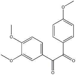 1-(4-Methoxyphenyl)-2-(3,4-dimethoxyphenyl)ethane-1,2-dione Struktur