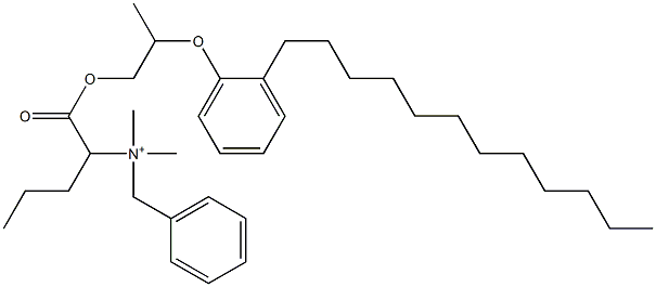 N,N-Dimethyl-N-benzyl-N-[1-[[2-(2-dodecylphenyloxy)propyl]oxycarbonyl]butyl]aminium Struktur