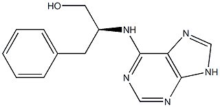 [S,(-)]-3-Phenyl-2-(9H-purine-6-ylamino)-1-propanol Struktur