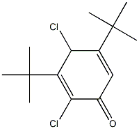 2,4-Dichloro-3,5-di(1,1-dimethylethyl)-2,5-cyclohexadien-1-one Struktur