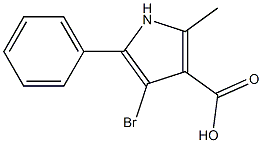 4-Bromo-2-methyl-5-phenyl-1H-pyrrole-3-carboxylic acid Struktur