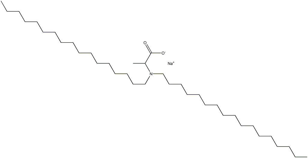 2-(Diheptadecylamino)propanoic acid sodium salt Struktur