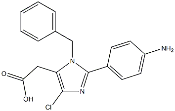 1-Benzyl-4-chloro-2-(4-aminophenyl)-1H-imidazole-5-acetic acid Struktur