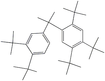 2-(2,4,5-Tri-tert-butylphenyl)-2-(3,4-di-tert-butylphenyl)propane Struktur