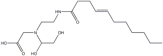 N-(1,2-Dihydroxyethyl)-N-[2-(4-undecenoylamino)ethyl]aminoacetic acid Struktur