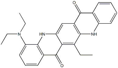 4-(Diethylamino)-13-ethyl-5,12-dihydroquino[2,3-b]acridine-7,14-dione Struktur