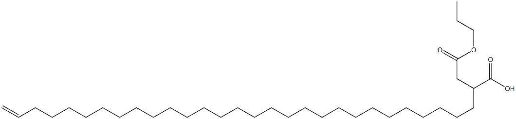 2-(28-Nonacosenyl)succinic acid 1-hydrogen 4-propyl ester Struktur