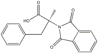 (S)-2-Methyl-3-phenyl-2-(N-phthalimideyl)propionic acid Struktur