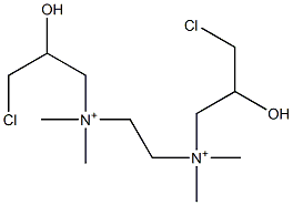 N,N'-Bis(3-chloro-2-hydroxypropyl)-N,N,N',N'-tetramethyl-1,2-ethanediaminium Struktur