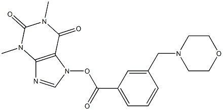 3,7-Dihydro-1,3-dimethyl-2,6-dioxo-1H-purin-7-ol 3-(morpholinomethyl)benzoate Struktur