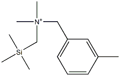 3-Methyl-N,N-dimethyl-N-(trimethylsilylmethyl)benzenemethanaminium Struktur