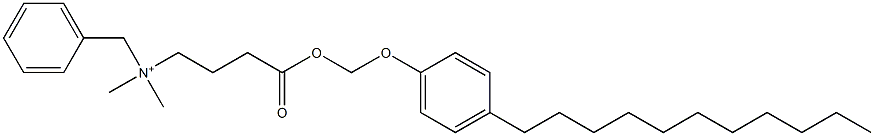 N,N-Dimethyl-N-benzyl-N-[3-[[(4-undecylphenyloxy)methyl]oxycarbonyl]propyl]aminium Struktur