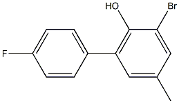 2-Bromo-4-methyl-6-(4-fluorophenyl)phenol Struktur