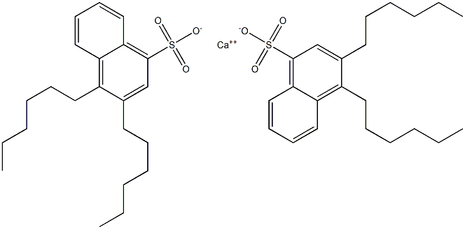 Bis(3,4-dihexyl-1-naphthalenesulfonic acid)calcium salt Struktur