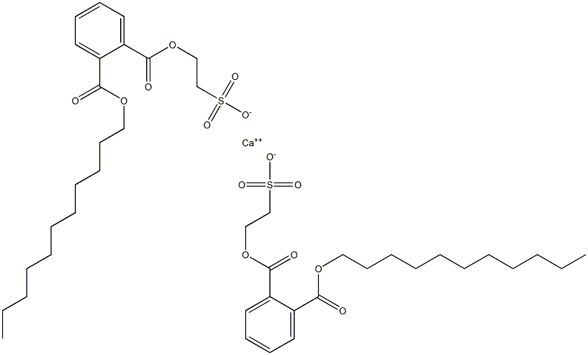 Bis[2-[(2-undecyloxycarbonylphenyl)carbonyloxy]ethanesulfonic acid]calcium salt Struktur