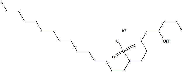 4-Hydroxytetracosane-9-sulfonic acid potassium salt Struktur