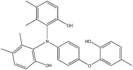 N,N-Bis(6-hydroxy-2,3-dimethylphenyl)-4-(2-hydroxy-5-methylphenoxy)benzenamine Struktur