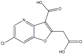 2-(Carboxymethyl)-6-chlorofuro[3,2-b]pyridine-3-carboxylic acid Struktur