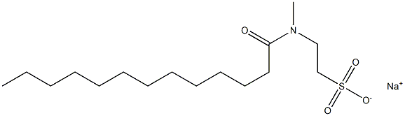 2-[Methyl(tridecanoyl)amino]ethanesulfonic acid sodium salt Struktur