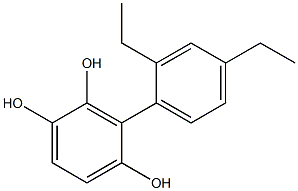 3-(2,4-Diethylphenyl)benzene-1,2,4-triol Struktur