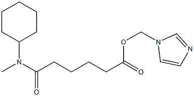 6-(N-Cyclohexyl-N-methylamino)-6-oxohexanoic acid 1H-imidazol-1-ylmethyl ester Struktur