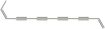 (Z)-1,11-Tridecadiene-3,5,7,9-tetrayne Struktur