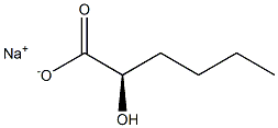 [R,(+)]-2-Hydroxyhexanoic acid sodium salt Struktur