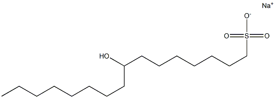 8-Hydroxyhexadecane-1-sulfonic acid sodium salt Struktur