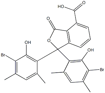 1,1-Bis(5-bromo-6-hydroxy-2,4-dimethylphenyl)-1,3-dihydro-3-oxoisobenzofuran-4-carboxylic acid Struktur