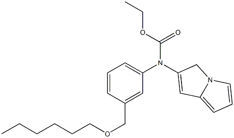 m-(Hexyloxymethyl)carbanilic acid 2-pyrrolizinoethyl ester Struktur