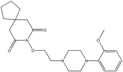 8-[2-[4-(2-Methoxyphenyl)-1-piperazinyl]ethoxy]-8-azaspiro[4.5]decane-7,9-dione Struktur