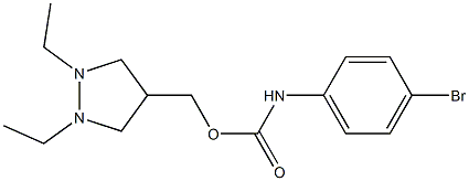 4-Bromophenylcarbamic acid 1,2-diethylpyrazolidin-4-ylmethyl ester Struktur