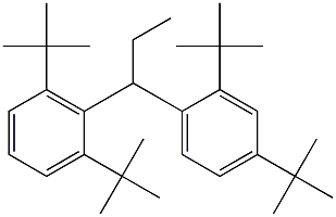 1-(2,4-Di-tert-butylphenyl)-1-(2,6-di-tert-butylphenyl)propane Struktur