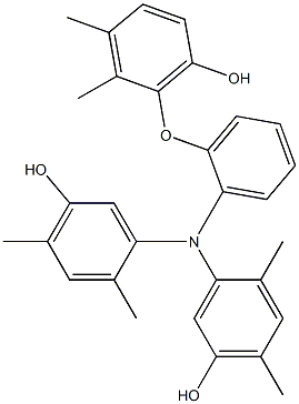 N,N-Bis(5-hydroxy-2,4-dimethylphenyl)-2-(6-hydroxy-2,3-dimethylphenoxy)benzenamine Struktur