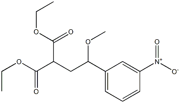 2-[2-Methoxy-2-(m-nitrophenyl)ethyl]malonic acid diethyl ester Struktur